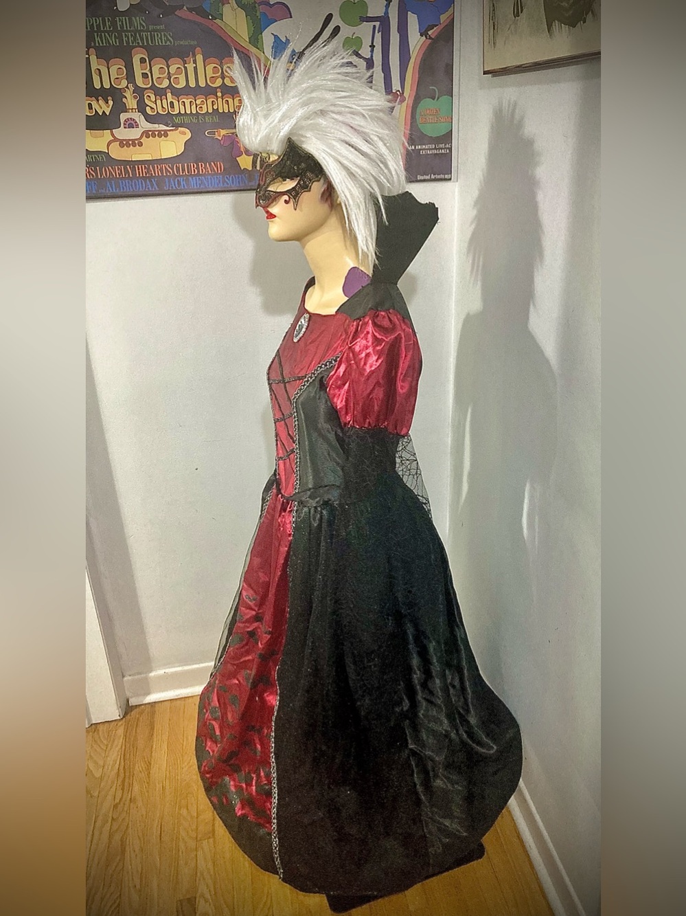 Punk Vampire 3pc Youth/Petite Adult Halloween Costume